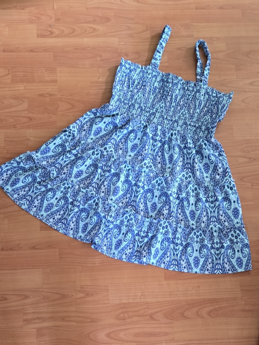 Simply Southern Blue & White Paisley Mini Dress - Picture 2 of 5